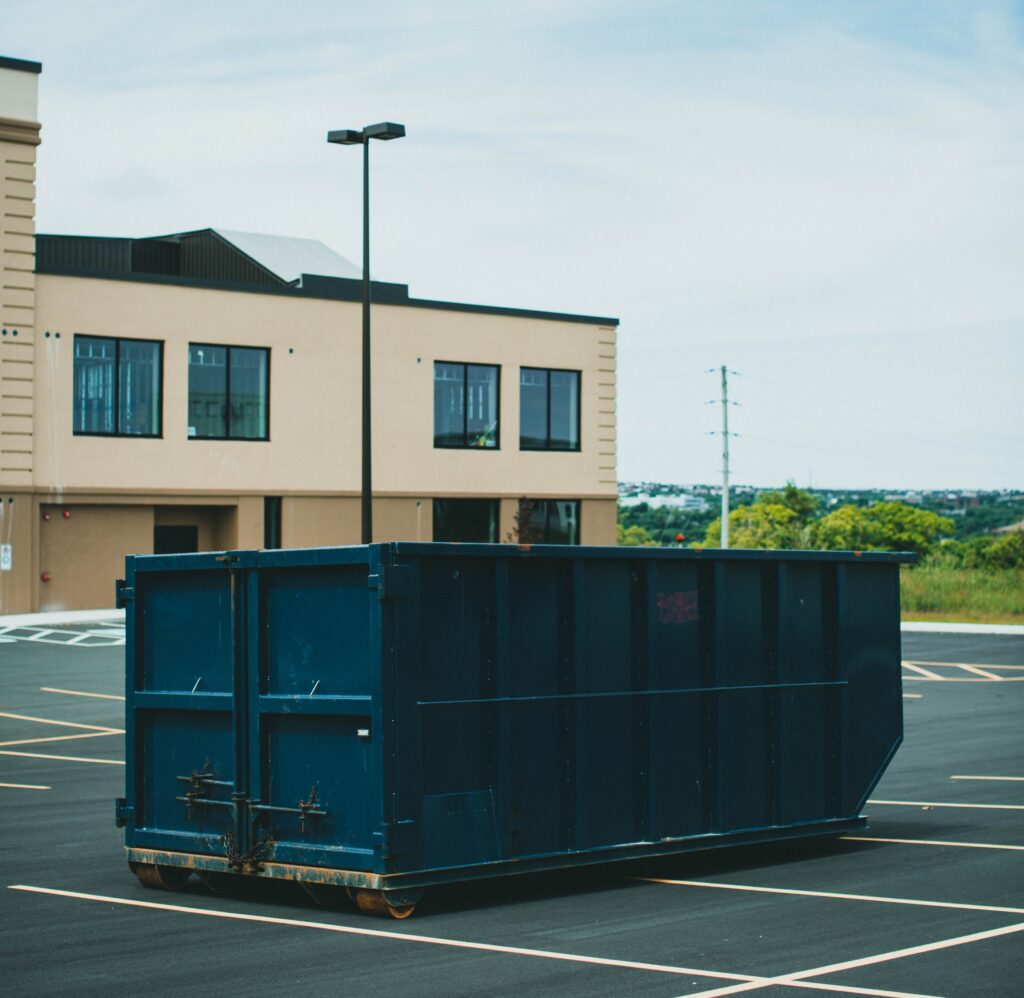 black large dumpster