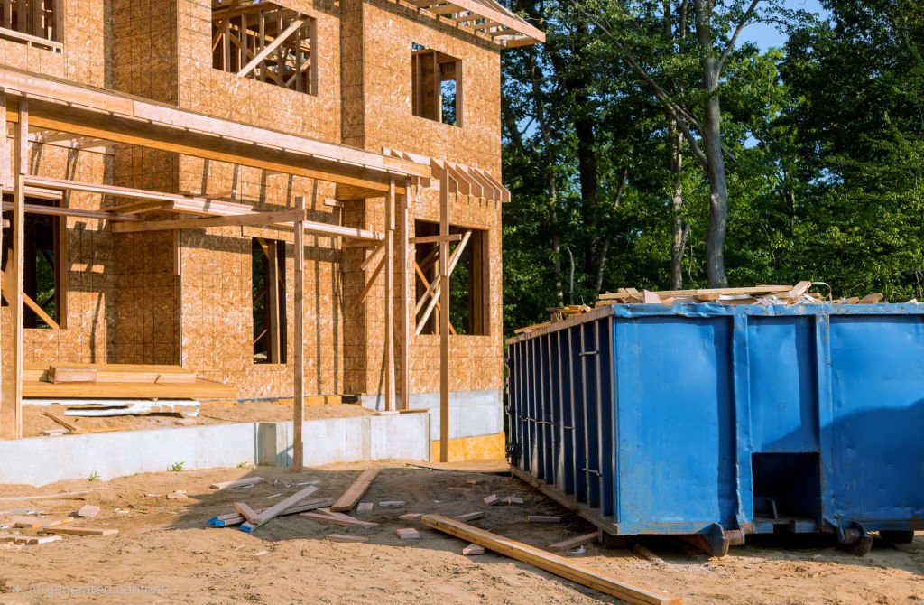 blue construction bin rental big